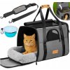 Prepravka pre mačku psa králika Taška do auta Skladacia Miska Sivá