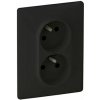 Valena life - 756376 - 2-zásuvka 2x2P+PE čierna