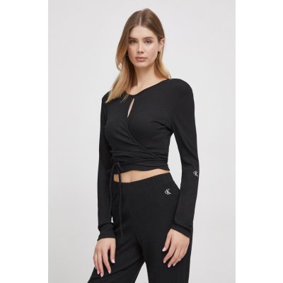 Calvin Klein Jeans Tričko s dlhým rukávom dámsky J20J222559 čierna