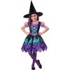 AMSCAN Detský kostým čarodějky – šaty s kloboukem 2 dílný set Velikost: 7-8 let (128)
