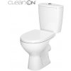 Cersanit ARTECO WC misa stojaca Clean On + sedátko duroplast odnímateľné, spodné napúšťanie 3/5 l, biele keramické K667-056