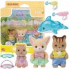 Sylvanian family 3 kamaráti zo škôlky v bazéne