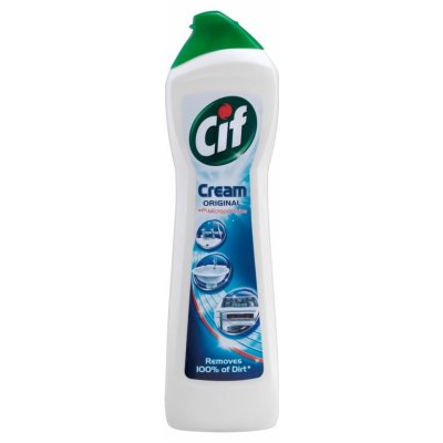 CIF White Cream 100% Natural 500ml, tekutý piesčitý čistiaci prostriedok