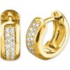 Engelsrufer Pozlátené kruhové náušnice kruhy s kubickými zirkónmi Anna ERE-ANNA-ZIG-CR