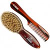 Kent Tortoiseshell Effect Soft Natural Bristle Baby Brush and Comb Set