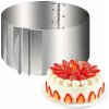 Nastaviteľná forma na tortu 16–28 cm (Cukrárska nastaviteľná forma na torty a koláče – výška 20 cm, nehrdzavejúca oceľ)