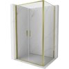MEXEN/S - Exo sprchovací kút dvere krídlové 100 x 90, transparent, zlato 814-100-090-50-00