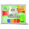 MONGE SIMBA Cat Multipack 4x100g kapsičky pre dospelé mačky pstruh a treska/kuracie mäso a pečeň/losos a pražma/mäso a hrášok