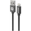 Swissten 71523201 TEXTILE dátový USB - Lightning, 1,2m, černý