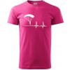 Paragliding EKG - Klasické pánske tričko vyššej gramáže - XL ( Purpurová )