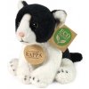 Rappa Plyšová mačka sediaca čierno-biela 14 cm ECO-FRIENDLY -