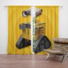 Sablio Záves Wall-E robot Žltý: 2ks 140x250cm