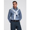 Ombre Men's SLIM FIT shirt in decorative fabric - blue svetlomodrá XL Ombre 5902228968030