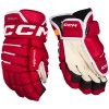 Hokejové rukavice CCM Tacks 4 ROLL PRO 3 Red Senior 15 palcov