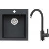 ALVEUS ALVEUS SETA737 - Kuchynský drez CORTINA + drezová batéria TONIA granit/čierna AV0142 + záruka 3 roky zadarmo + záruka 3 roky zadarmo