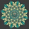 Norimpex Diamantové maľovanie 7D Tyrkysová mandala 30 x 40 cm