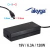 Napájecí zdroj Akyga AK-ND-44 19V/6.3A 120W 5.5x2.5mm konektor - neoriginální (AC adaptér, nabíječka, napájecí zdroj vhodný pro notebooky Asus / Toshiba / Fujitsu / Lenovo / HP aj.)
