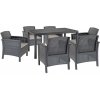 Venus IV Set 6 miestna súprava záhradného nábytku grafitová