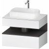 Duravit Qatego skrinka 80x55x60 cm závesná kúpeľňová skrinka pod umývadlo biela-grafitová QA4730049180010