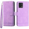 Peňaženkové kožené puzdro Dierfeng na Motorola Moto G13 / G23 / G53 5G - Fialová