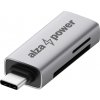 AlzaPower USB-C 3.2 Gen 1 Metal Memory Card Reader vesmírne sivá