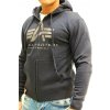 Alpha Industries Basic Zip Hoody pánska mikina greyblack Farba: šedá, Veľkosť: XXL