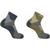 Turistické ponožky Salomon X Ultra Access Quarter 2-Pack - gothic olive/grisaille