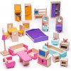 Bigjigs Toys Dřevěný nábytek do domečku pro panenky