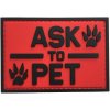 WARAGOD Ask to pet PVC nášivka, červená
