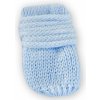 Baby Nellys Zimné pletené rukavičky sv. modré