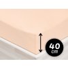 Jersey napínacie prestieradlo na extra vysoký matrac JR-021 Púdrové 180 x 220 - výška 40 cm