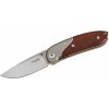 Lionsteel MINI Santos wood handle and titanium Bolster, D2 blade, with clip 8200 ST
