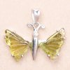 Nefertitis Turmalín motýľ prívesok striebro Ag 925 LOT57 NF49995 - 2,4 cm, 2,7 g