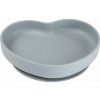 Canpol babies Silicone Suction Plate Heart Grey silikonový talíř s přísavkou 300 ml