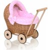 My Sweet Baby Prútený kočík pre bábiky s posteľnou bielizňou a mäkkou výplňou - prírodný