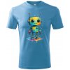 Handel detské tričko Veselý robotík svetlomodrá