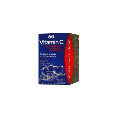 GS Vitamín C 1000 so šípkami darček 2022 tbl 100+20 navyše (120 ks)