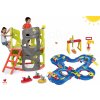 Smoby set preliezačka Multi-Activity Tower na šplhanie so šmykľavkou a vodná dráha AquaPlay Go so žeriavom a vodnou pumpou 840201-16