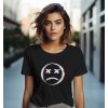 Bullshirt.sk Dámske tričko - Sad Face Čierna S