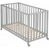 Sivá skladacia postieľka na kolieskach 60x120 cm Fold up – Roba