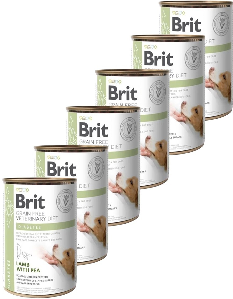 Brit Veterinary Diets GF Dog Diabetes 6 x 400 g