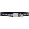 RedDingo Obojok Paw Impression Black - 12mm/20 až 32cm