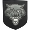 WARAGOD 3D Wolf PVC nášivka, sivá