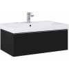 Elita Look skrinka 80x44.9x28.1 cm závesná kúpeľňová skrinka pod umývadlo čierna RE010803027160