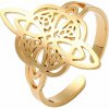 Nefertitis Prsteň pre čarodejnicu Čarodejnícky uzol farby zlata NF50432 - 56 mm (US 8)