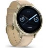 Garmin VENU 4 - 41mm, Beige/ Lunar Gold + Leather