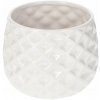 Kvetináč keramický glazovaný 13 cm - Farba biela