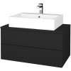 Dreja Kúpeľňová skrinka MODULE SZZ2 80 umývadlo Kube - L03 Antracit vysoký lesk / L03 Antracit vysoký lesk