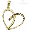 Adanito BRP1247G Zlatý prívesok srdce