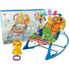 LEAN TOYS Detské hojdacie vibračné kreslo 2v1 modré s tigrom